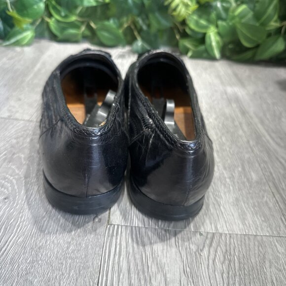 Bally Mens Loafers Tassel dark Black Woven Leather US 11 M - Picture 5 of 11